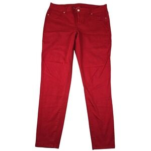 MAURICES Women's Red XXL Jegging Pants Long Stretchy Inseam 31"‎